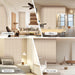 Unisoar American Oak acoustic wall panels used in living room, office, bedroom and lounge settings