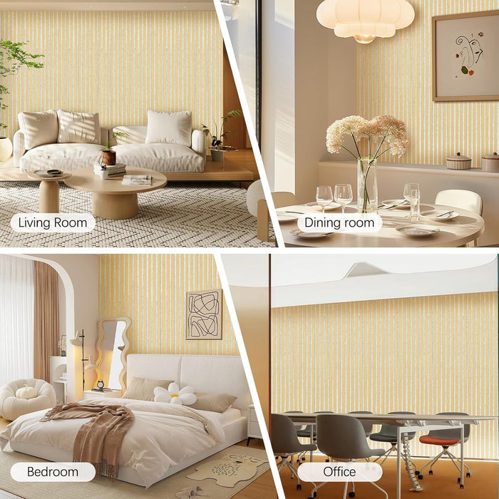 Decorative soundproof panels used in living room, dining area, bedroom, and workspace
