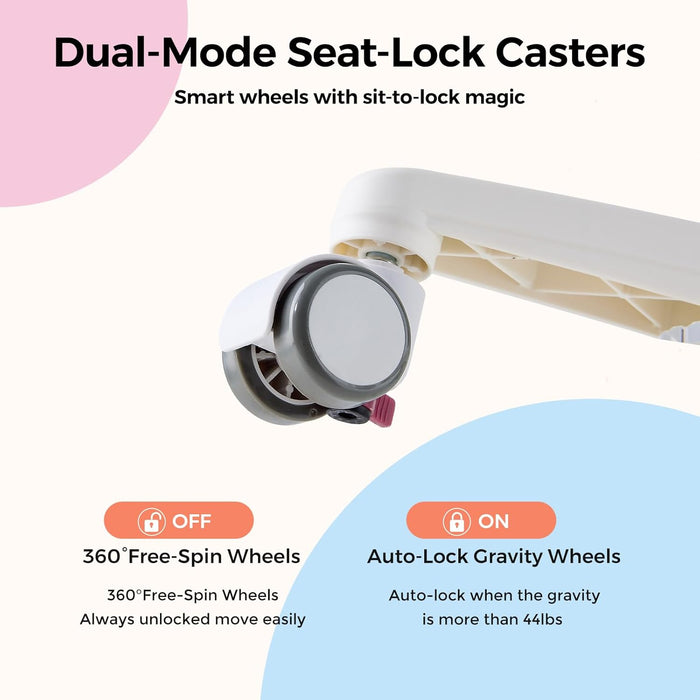 Ergonomic Kids Study Chair, Adjustable Height Swivel Mesh Chair (3-15Y)