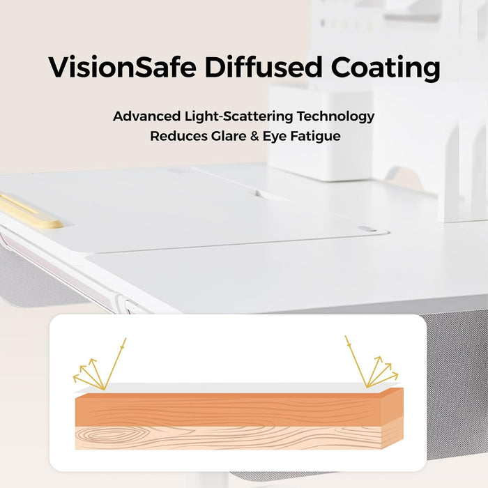 41" Adjustable Height Kids Desk, Solid Wood/Steel Tilt Student Table