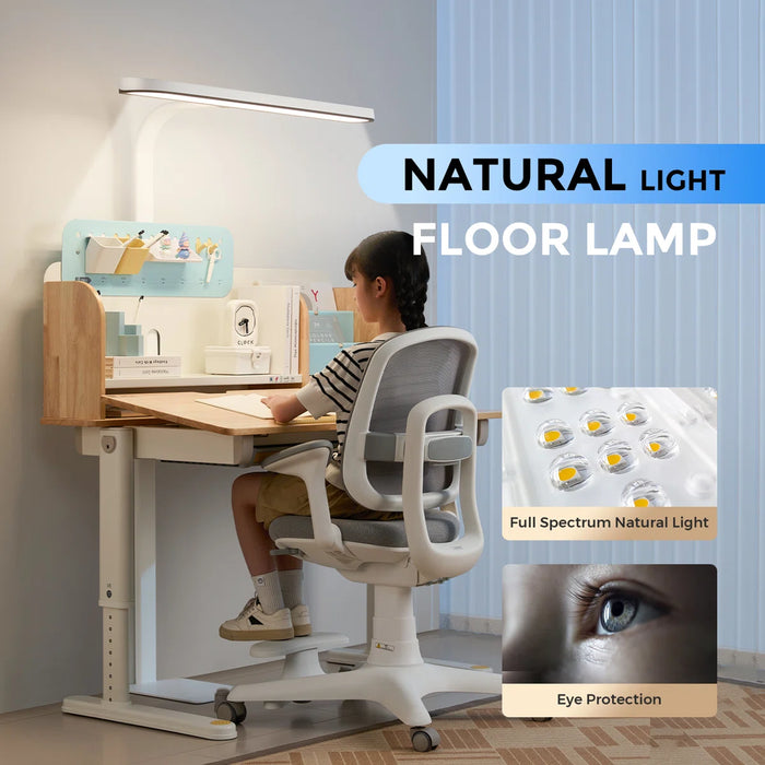 63.0'' 6-Level Height-Adjustable LED Directional Task Floor Lamp