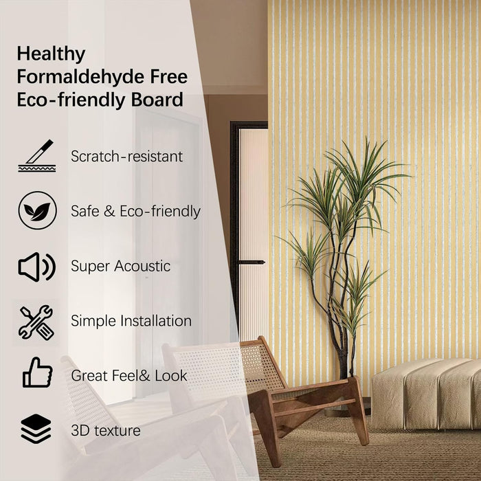 Eco-friendly acoustic panels with 3D texture and scratch resistance for modern interiors