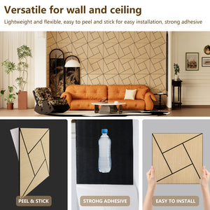 Paneles de pared acústicos de chapa de roble flexibles y ligeros Unisoar