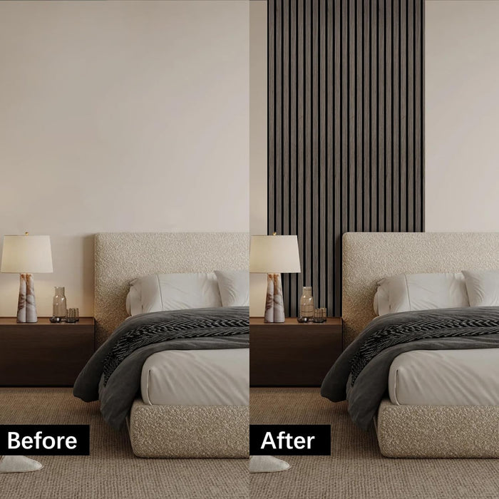Premium Smoked wood Acoustic Slat Wall Panels by Unisoar