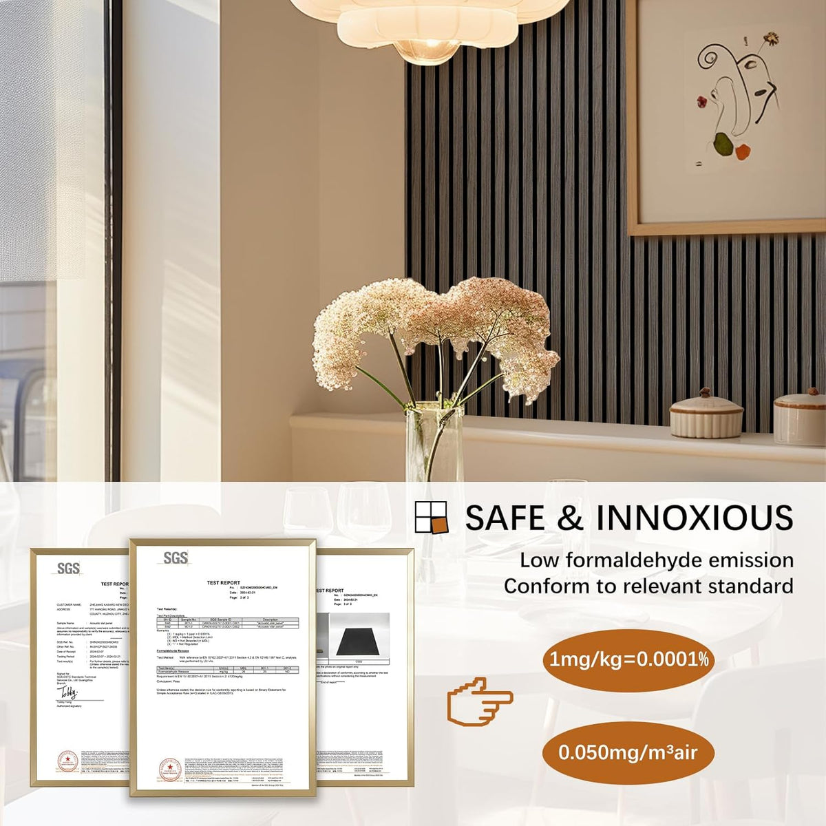 Premium Smoked wood Acoustic Slat Wall Panels by Unisoar