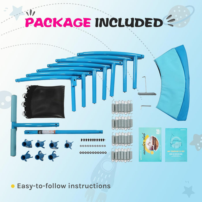 36" Indoor Kids Trampoline w/ Handlebar, Toddler Rebounder (Max 110lbs)