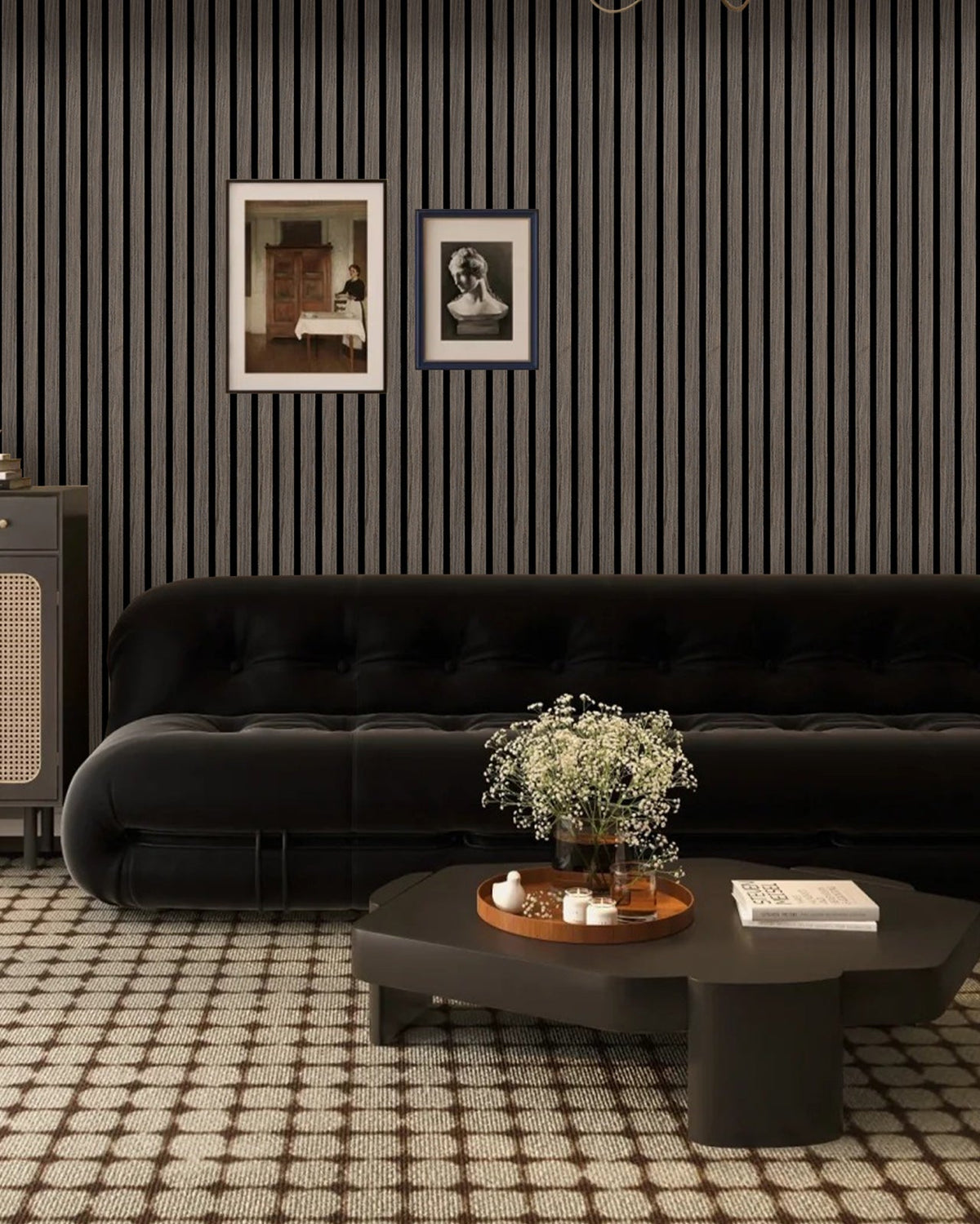 Premium Smoked wood Acoustic Slat Wall Panels by Unisoar