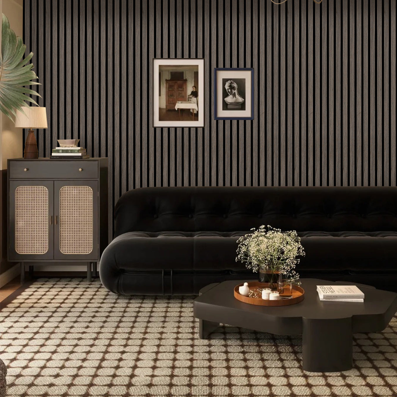 Smoked Wood Acoustic Wood Wall Panels