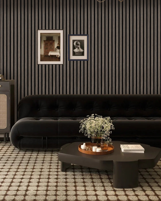 Premium Smoked wood Acoustic Slat Wall Panels by Unisoar