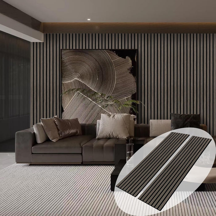 Premium Smoked wood Acoustic Slat Wall Panels by Unisoar