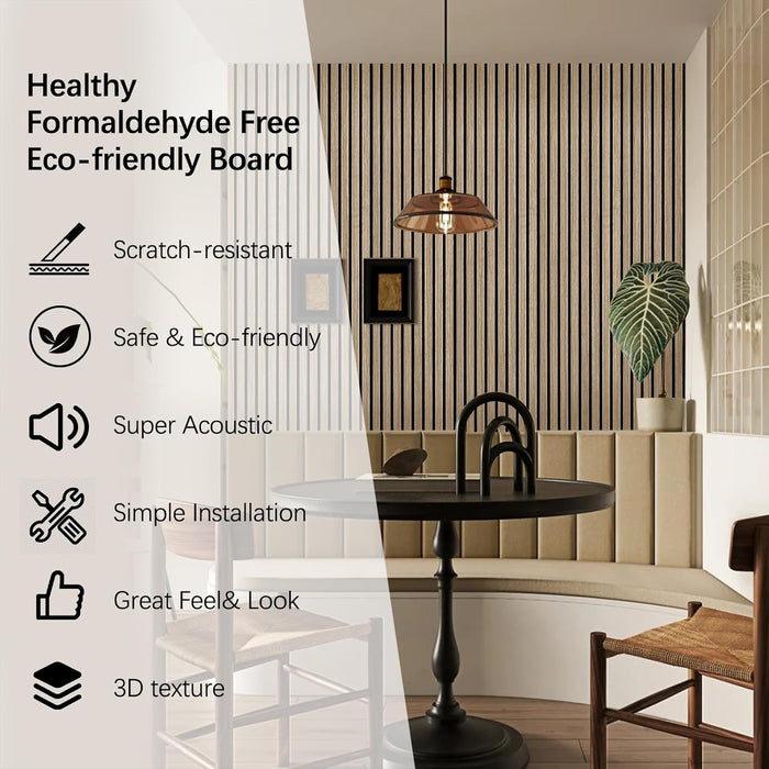 Premium Walnut Acoustic Slat Wall Panels by Unisoar