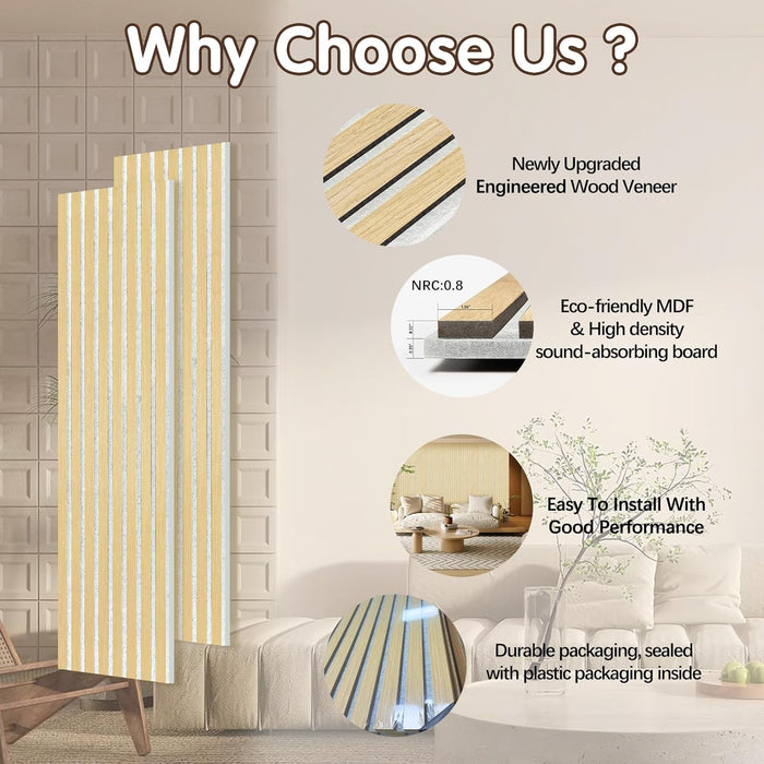 Unisoar panels feature upgraded oak veneer and sound-absorbing cotton with simple installation