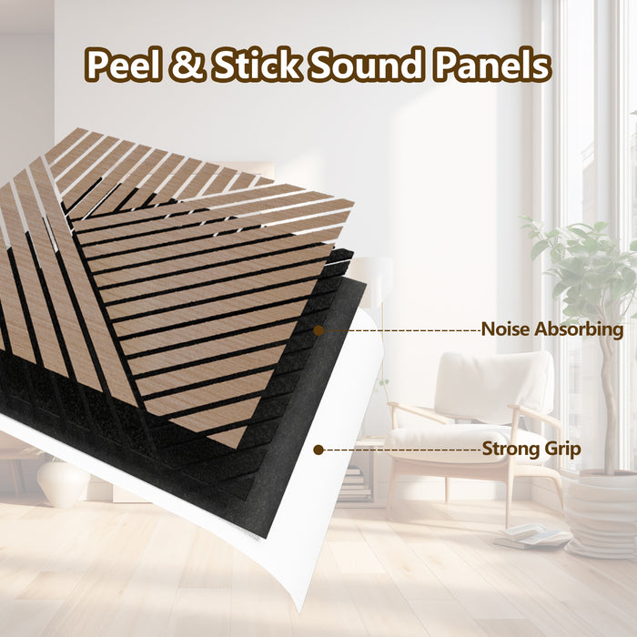 Lightweight Flexible Walnut Veneer Acoustic Diagonal Chevron Wall Panels Unisoar