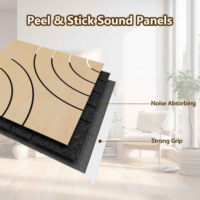 Lightweight Flexible Oak Veneer Acoustic Circular Wave Wall Panels Unisoar