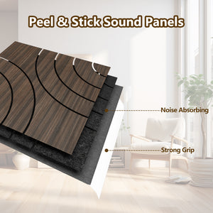 Paneles de pared acústicos circulares de chapa de madera ahumada, ligeros y flexibles, Unisoar