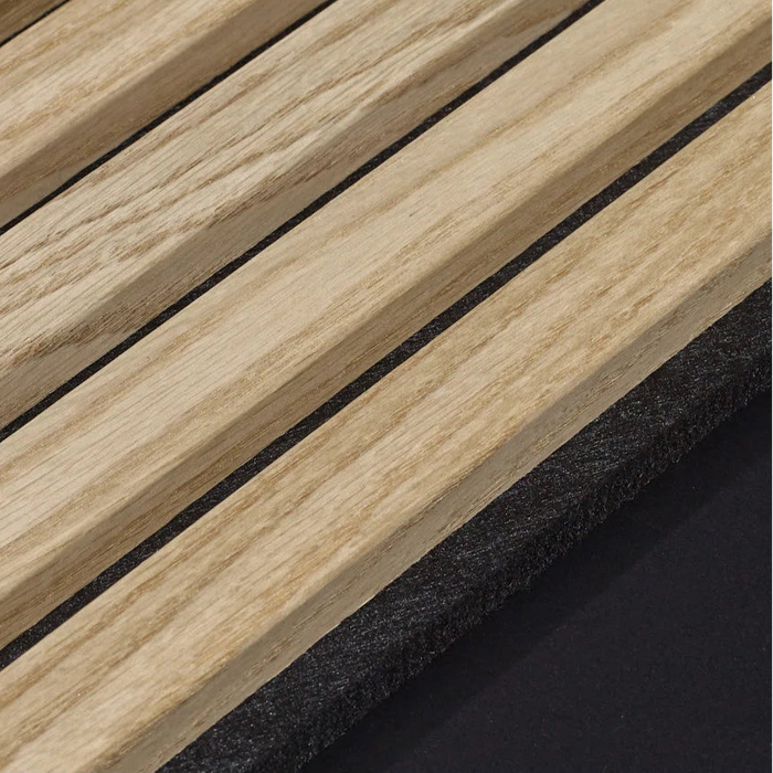 Luxury White Oak Acoustic Slat Wall Panels | 3-Side Veneer – Unisoar
