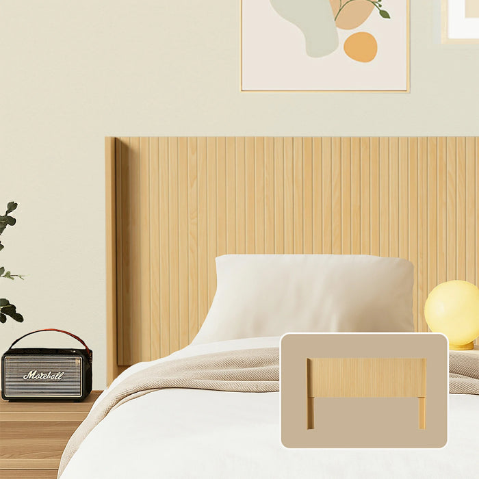 Fluted Wood Headboard  Wall Mounted - Natural Oak