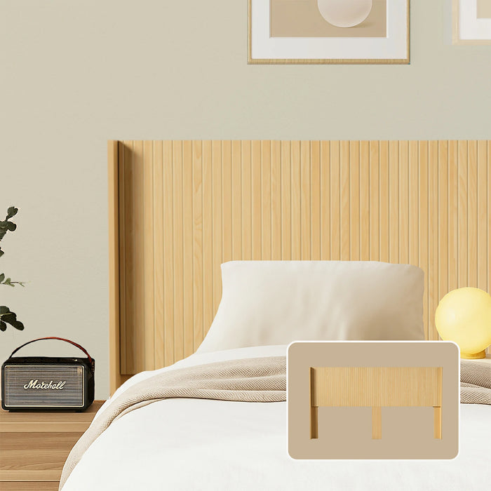 Fluted Wood Headboard  Wall Mounted - Natural Oak