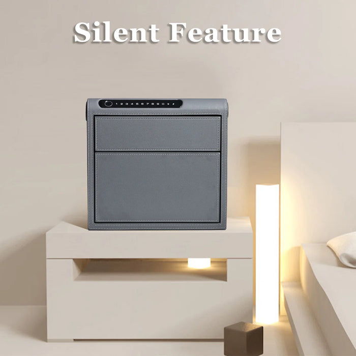 Biometric Fingerprint Jewelry Safe, Leather Finish