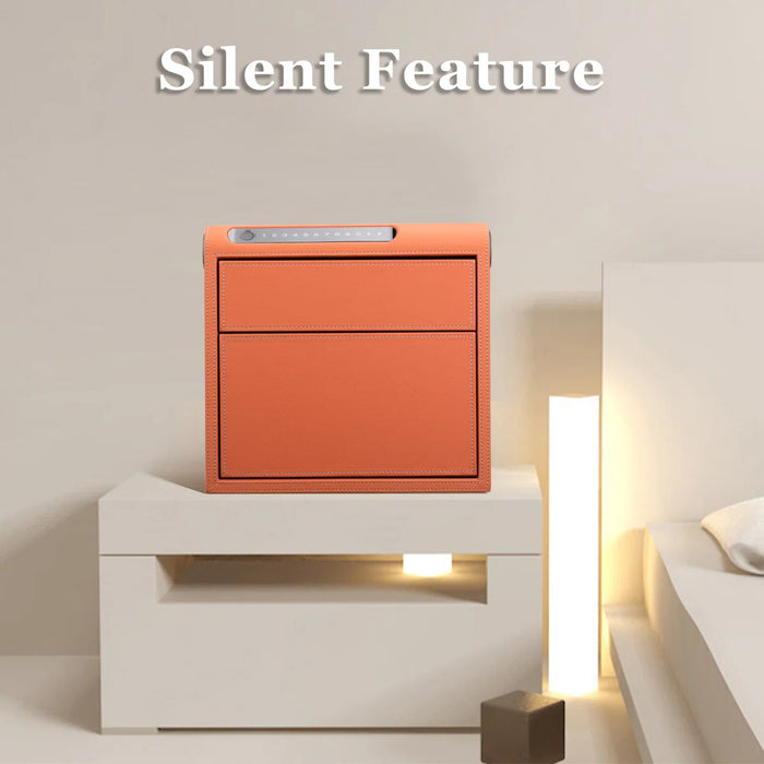 Biometric Fingerprint Jewelry Safe, Leather Finish