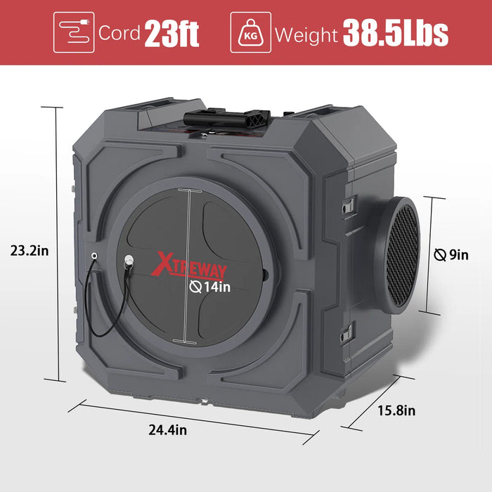Air Scrubber with HEPA Filter | 3-Stage 550 CFM Air Purifier