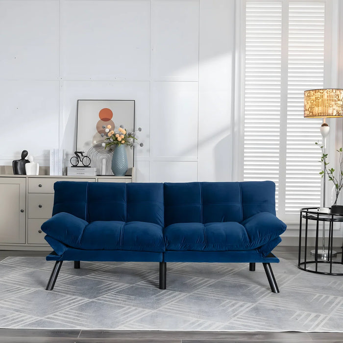 Convertible Futon Sofa Bed Couch | Adjustable 2-Seater Sleeper