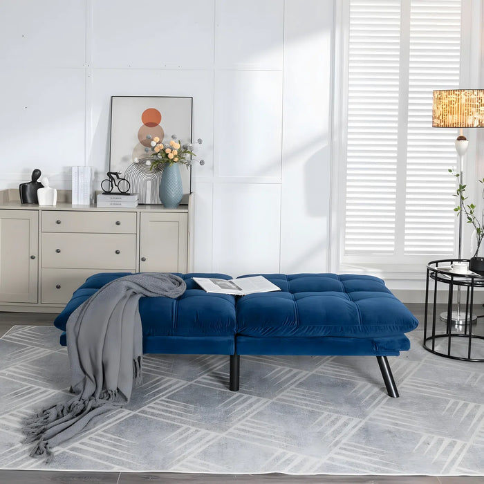 Convertible Futon Sofa Bed Couch | Adjustable 2-Seater Sleeper