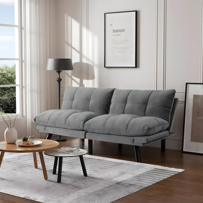 Convertible Futon Sofa Bed Couch | Adjustable 2-Seater Sleeper