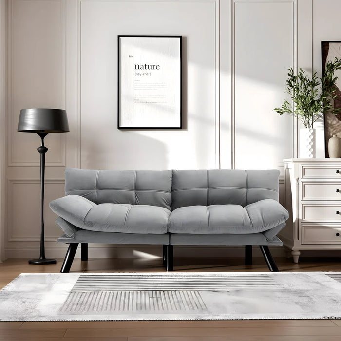 Convertible Futon Sofa Bed Couch | Adjustable 2-Seater Sleeper