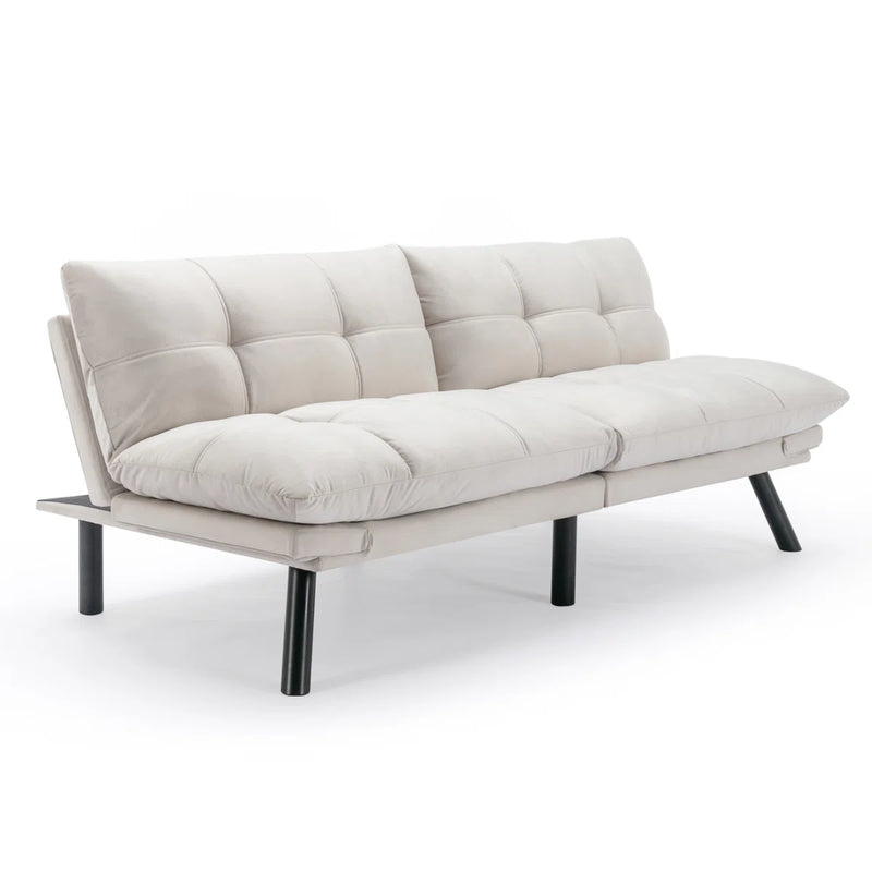 Convertible Futon Sofa Bed Couch | Adjustable 2-Seater Sleeper
