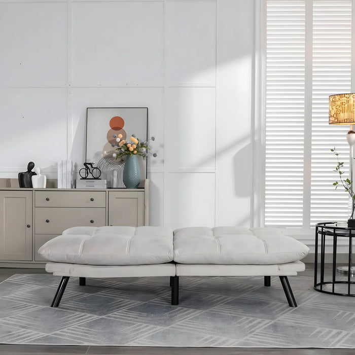 Convertible Futon Sofa Bed Couch | Adjustable 2-Seater Sleeper