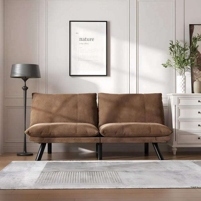 Convertible Futon Sofa Bed Couch | Adjustable 2-Seater Sleeper