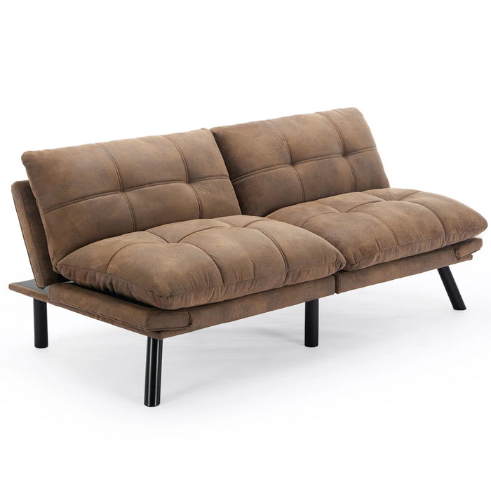 Convertible Futon Sofa Bed Couch | Adjustable 2-Seater Sleeper