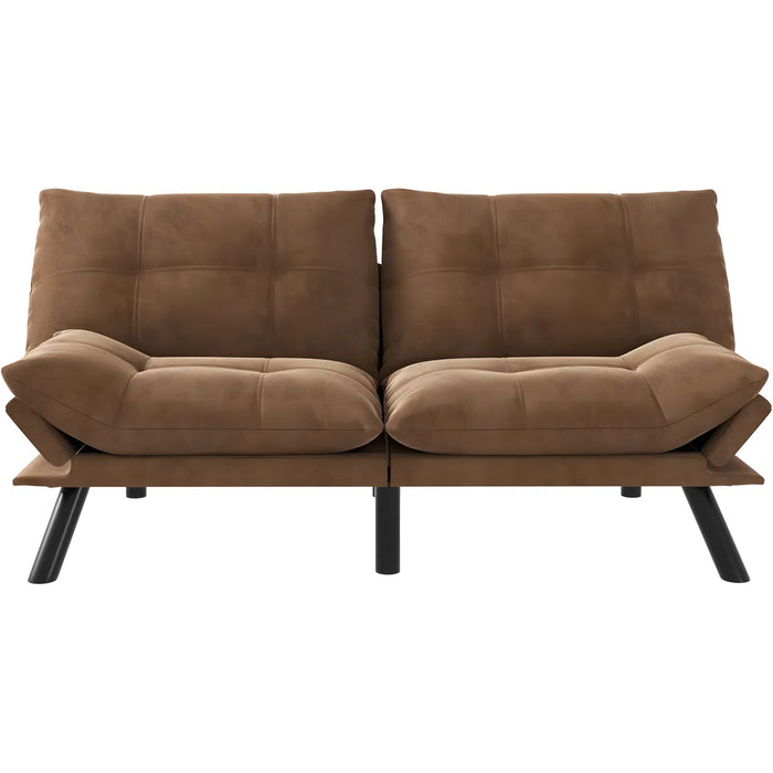 Convertible Futon Sofa Bed Couch | Adjustable 2-Seater Sleeper