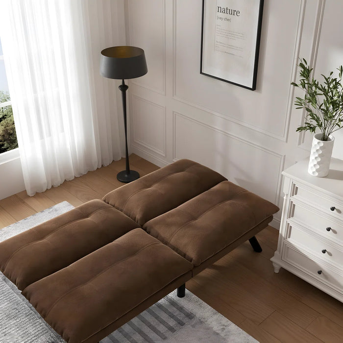 Convertible Futon Sofa Bed Couch | Adjustable 2-Seater Sleeper