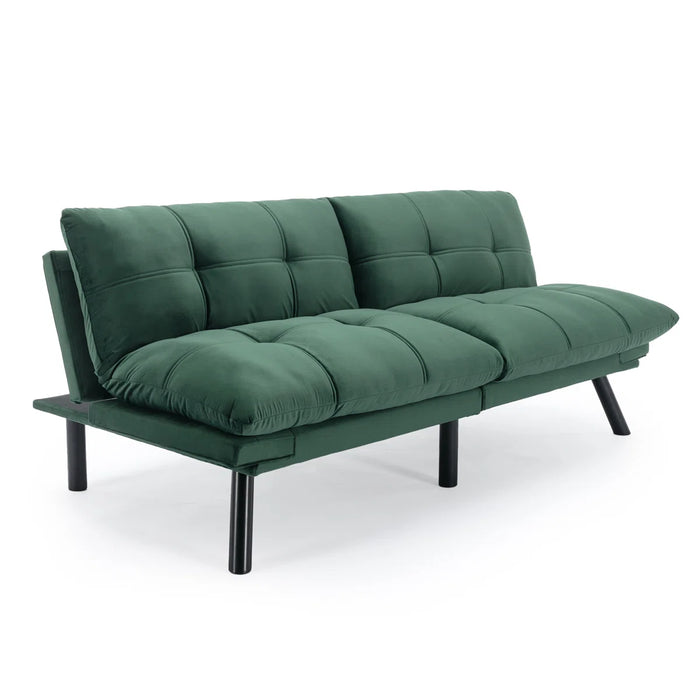 Convertible Futon Sofa Bed Couch | Adjustable 2-Seater Sleeper