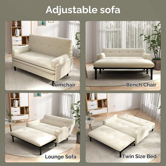 Convertible Queen Sofa Bed Couch | Adjustable Sleeper Chair Pullout