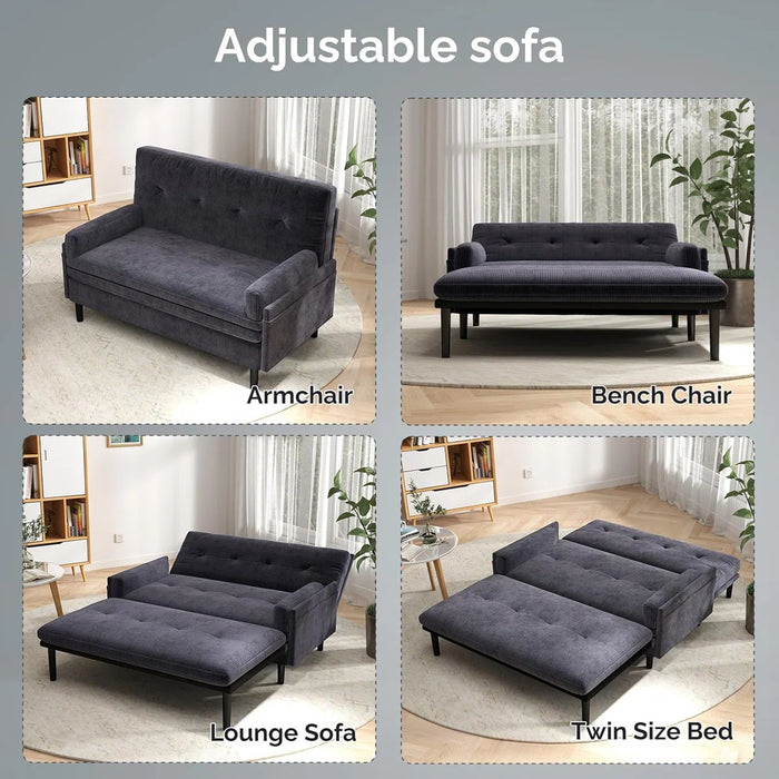 Convertible Queen Sofa Bed Couch | Adjustable Sleeper Chair Pullout