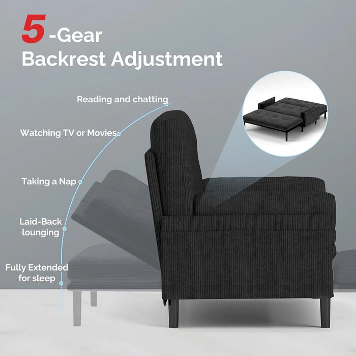 Convertible Queen Sofa Bed Couch | Adjustable Sleeper Chair Pullout