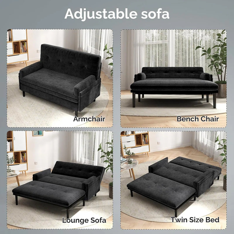 Convertible Queen Sofa Bed Couch | Adjustable Sleeper Chair Pullout