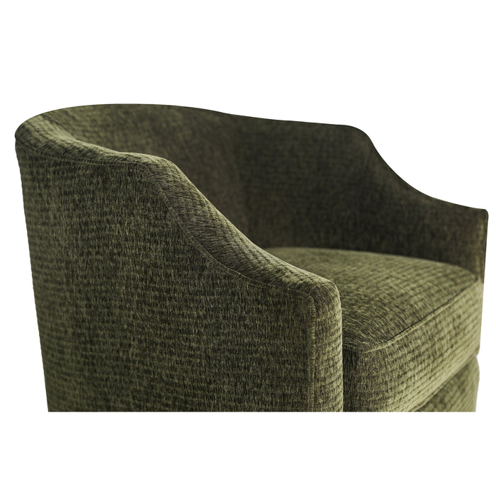 Modern 34" Upholstered Swivel Barrel Accent Chair - 360° Rotating Armchair with Sturdy Metal Base