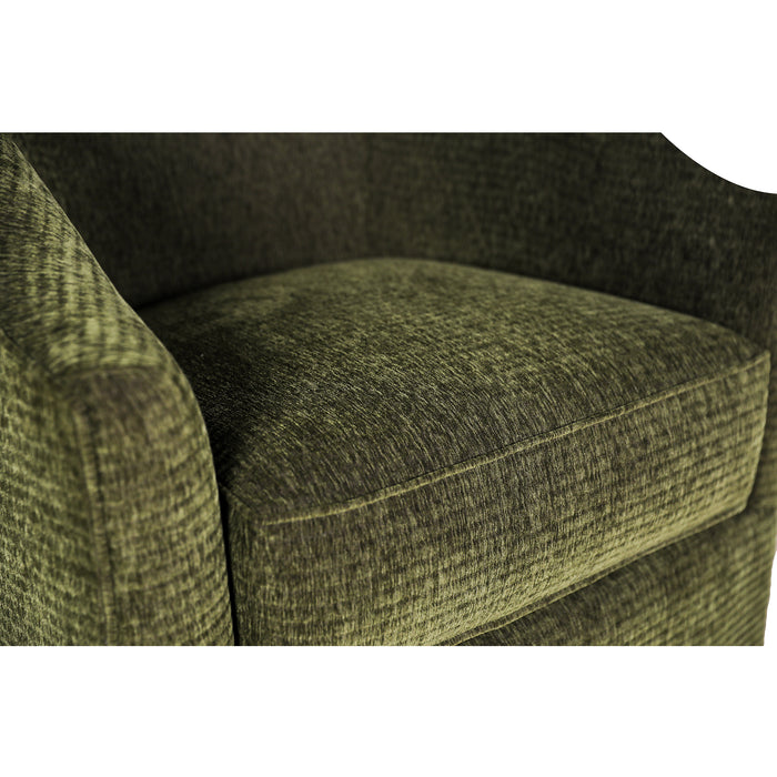 Modern 34" Upholstered Swivel Barrel Accent Chair - 360° Rotating Armchair with Sturdy Metal Base