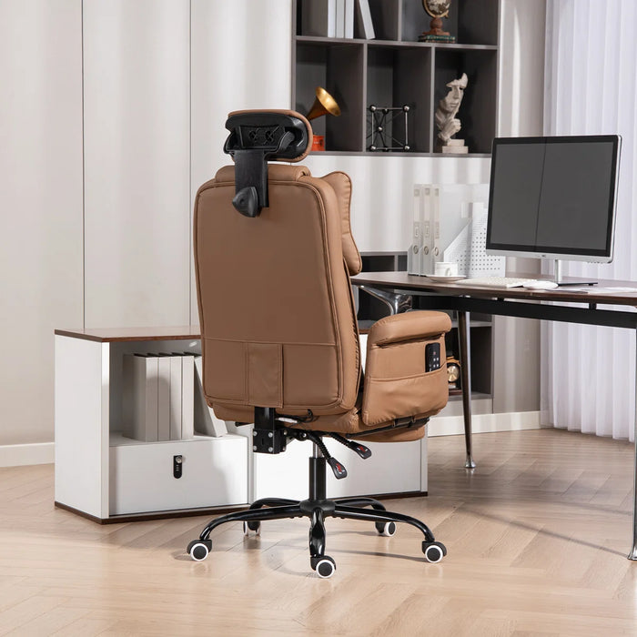 Massage Office Chair | 155° Reclining Ergonomic Chair with Footrest