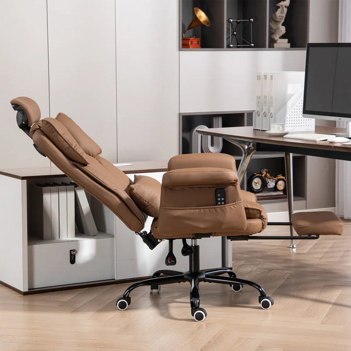 Massage Office Chair | 155° Reclining Ergonomic Chair with Footrest