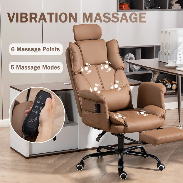 Massage Office Chair | 155° Reclining Ergonomic Chair with Footrest