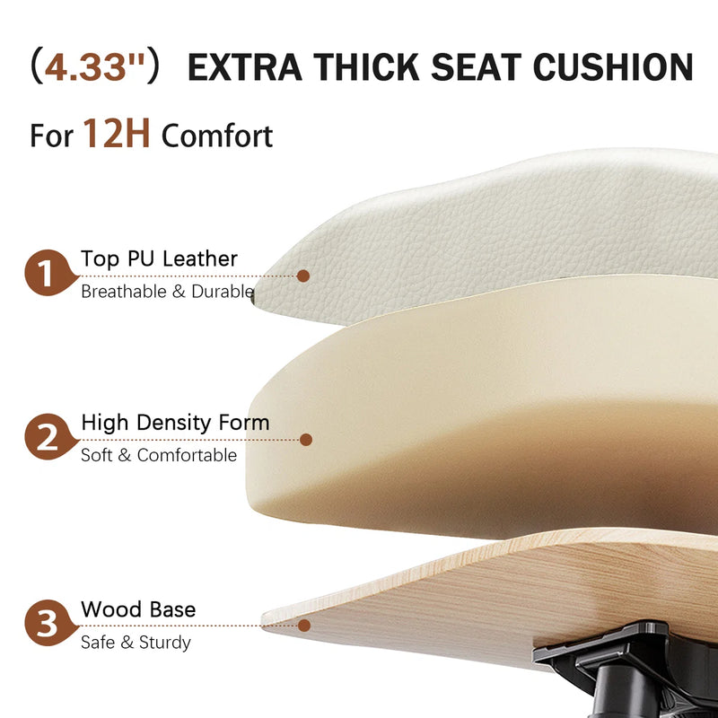 Massage Office Chair | 155° Reclining Ergonomic Chair with Footrest