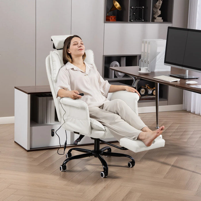 Massage Office Chair | 155° Reclining Ergonomic Chair with Footrest