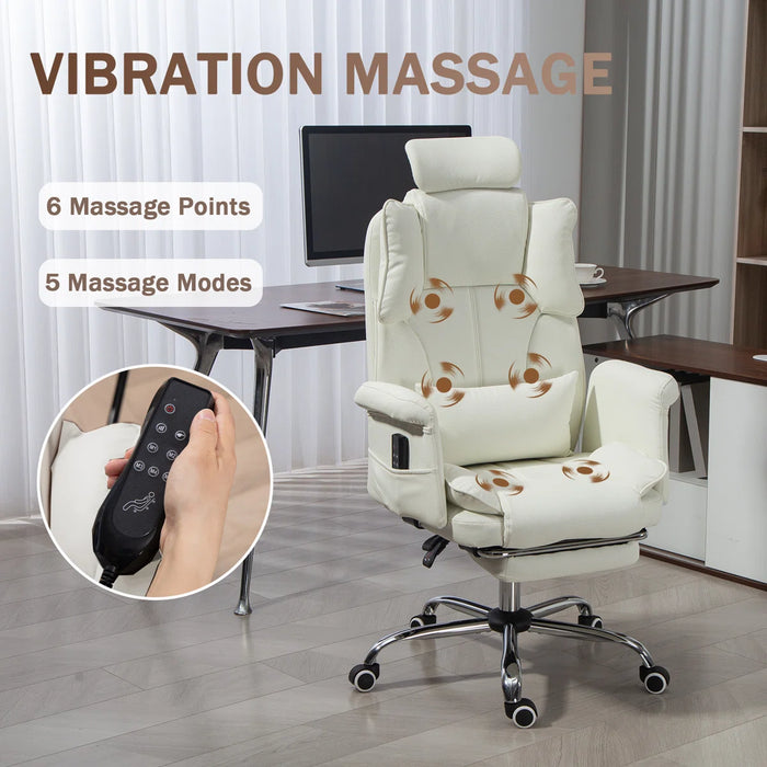 Massage Office Chair | 155° Reclining Ergonomic Chair with Footrest