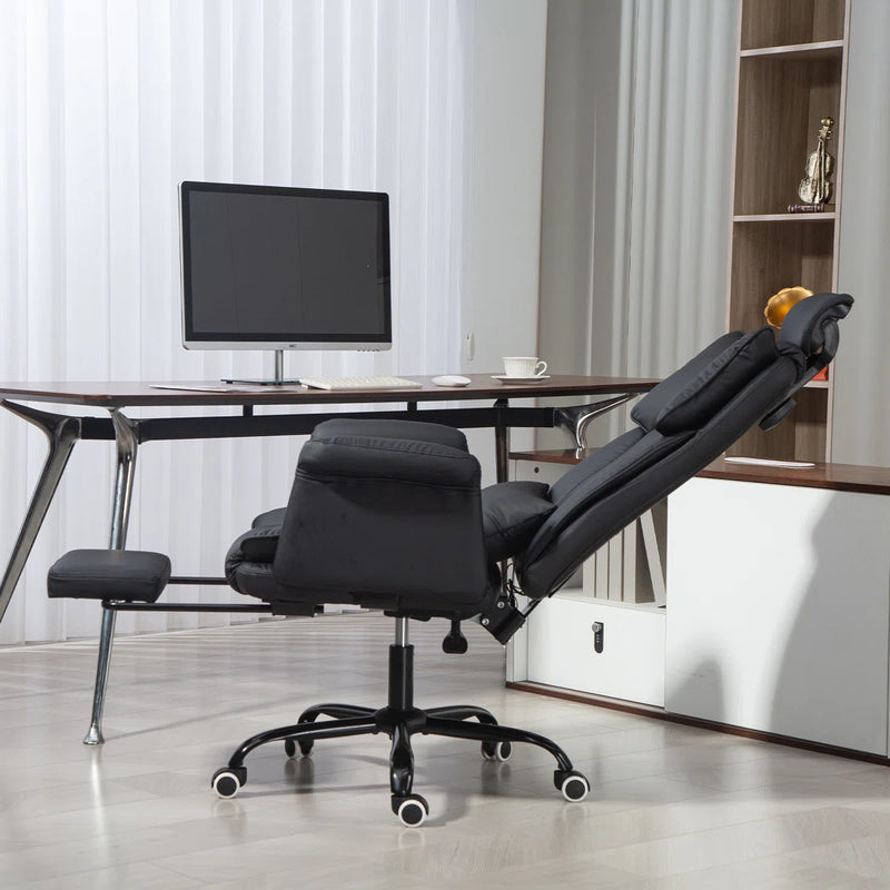 Massage Office Chair | 155° Reclining Ergonomic Chair with Footrest