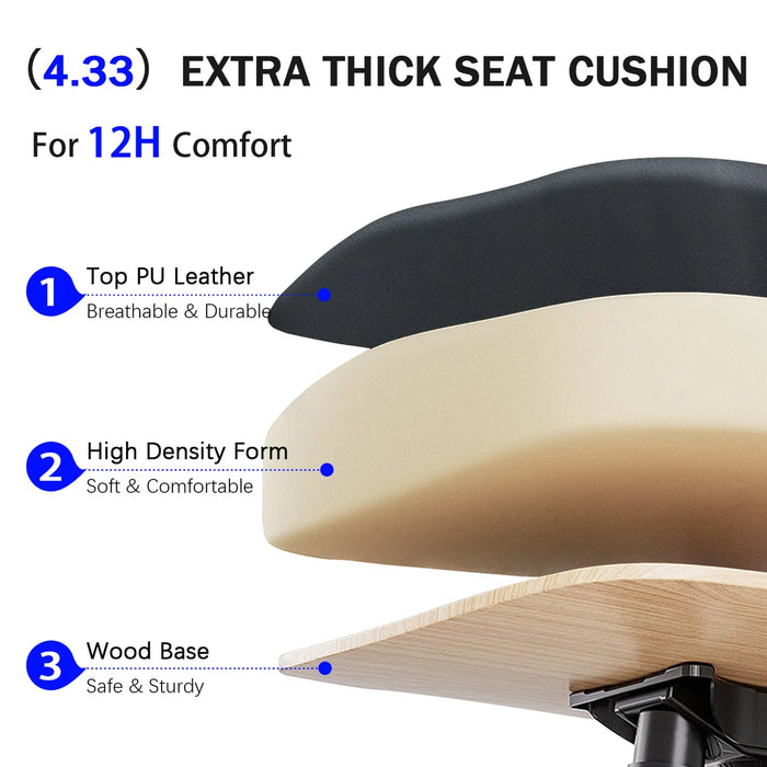 Massage Office Chair | 155° Reclining Ergonomic Chair with Footrest